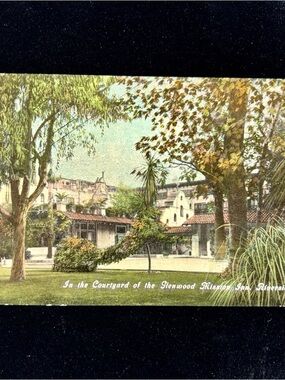 Antique 1913 Glenwood Mission Inn Riverside California Postcard Courtyard Garden